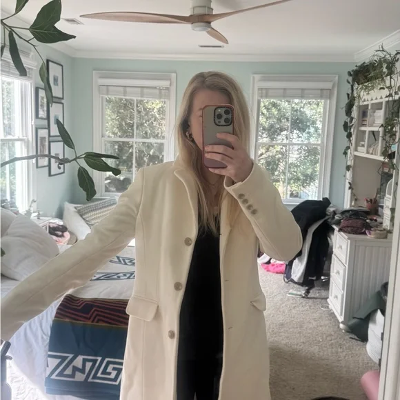 J. Crew Cream Women's Coat - Picture 3 of 8